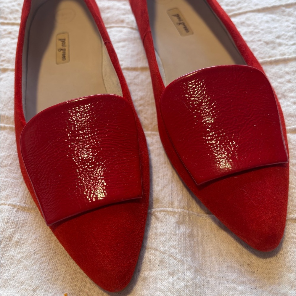 Paul Green Red Suede Flats